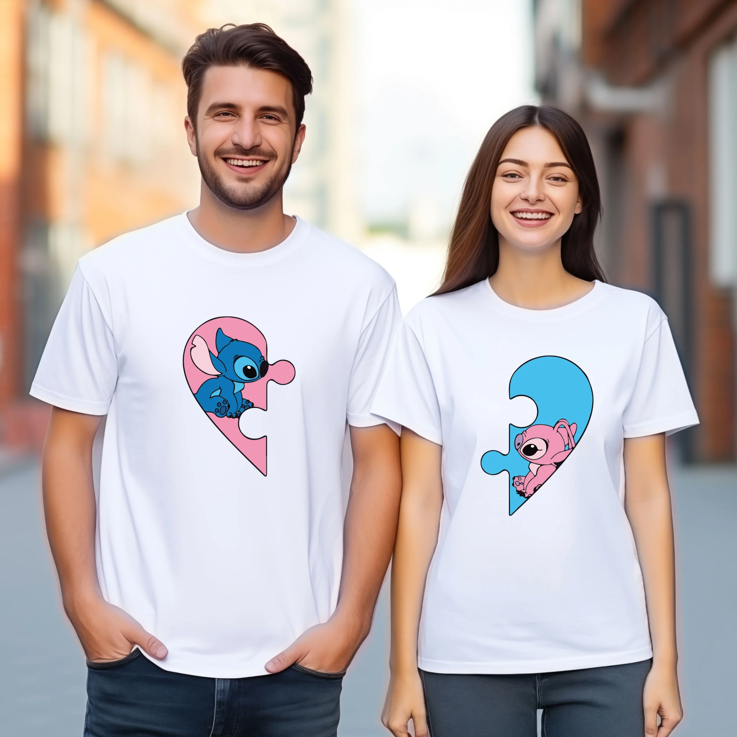 Stitch & Angel Demi-Coeur T-shirt