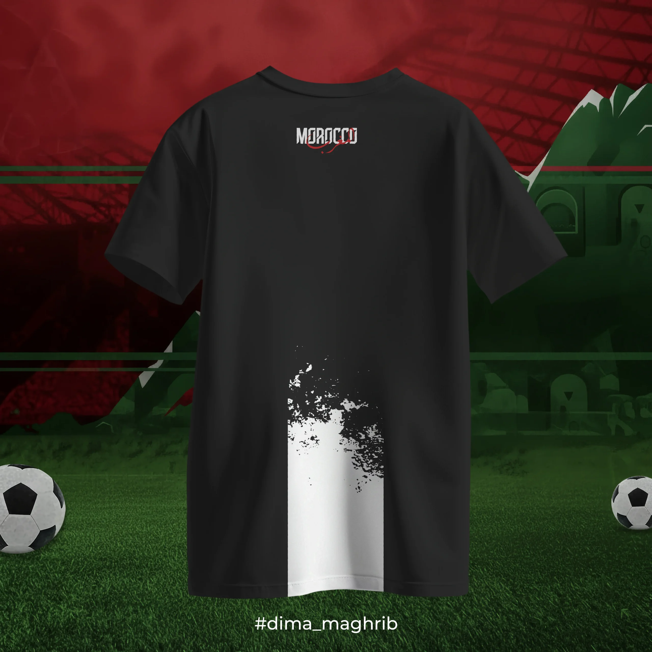 morocco tshirt black back elmall