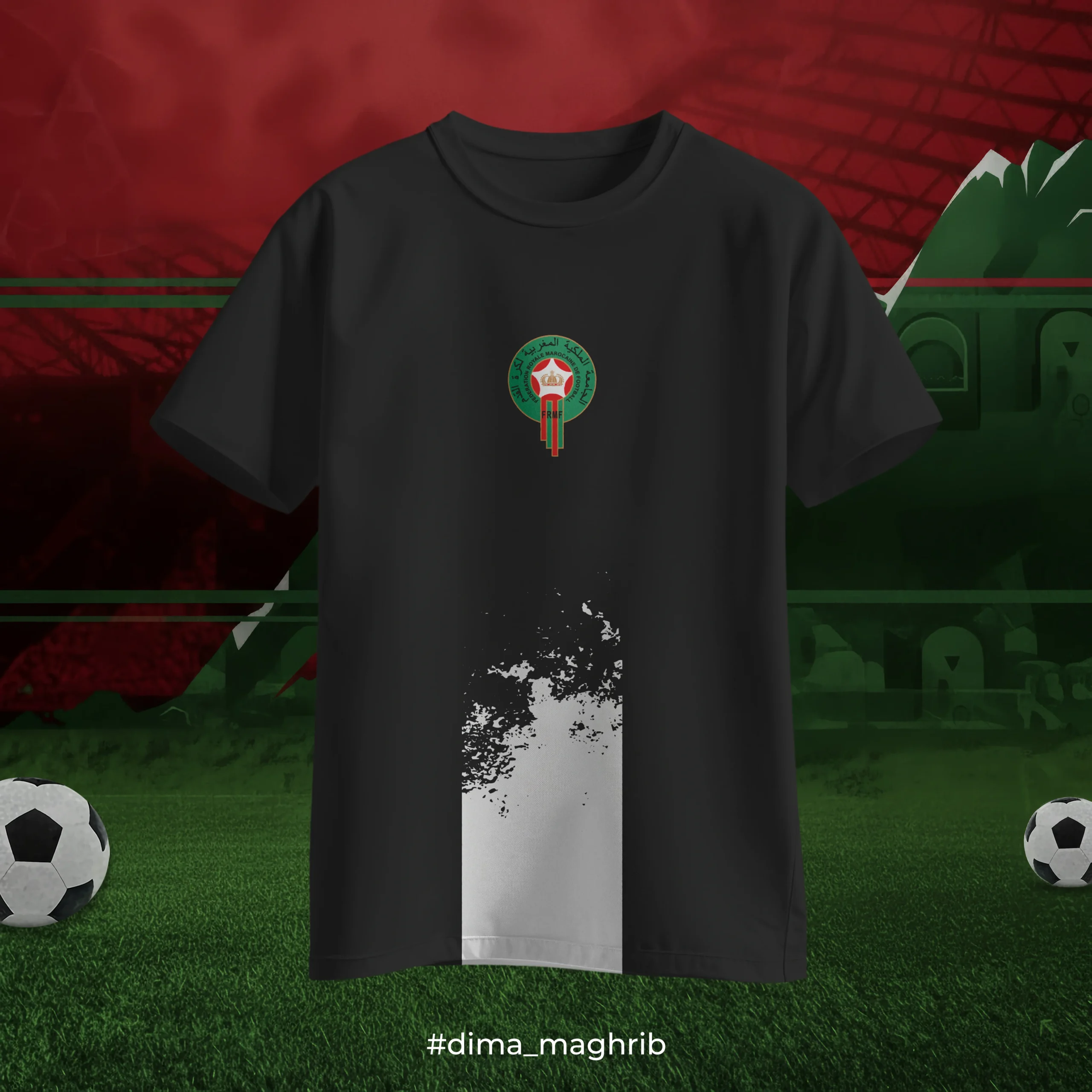 Lions de l'Atlas Noir T-shirt