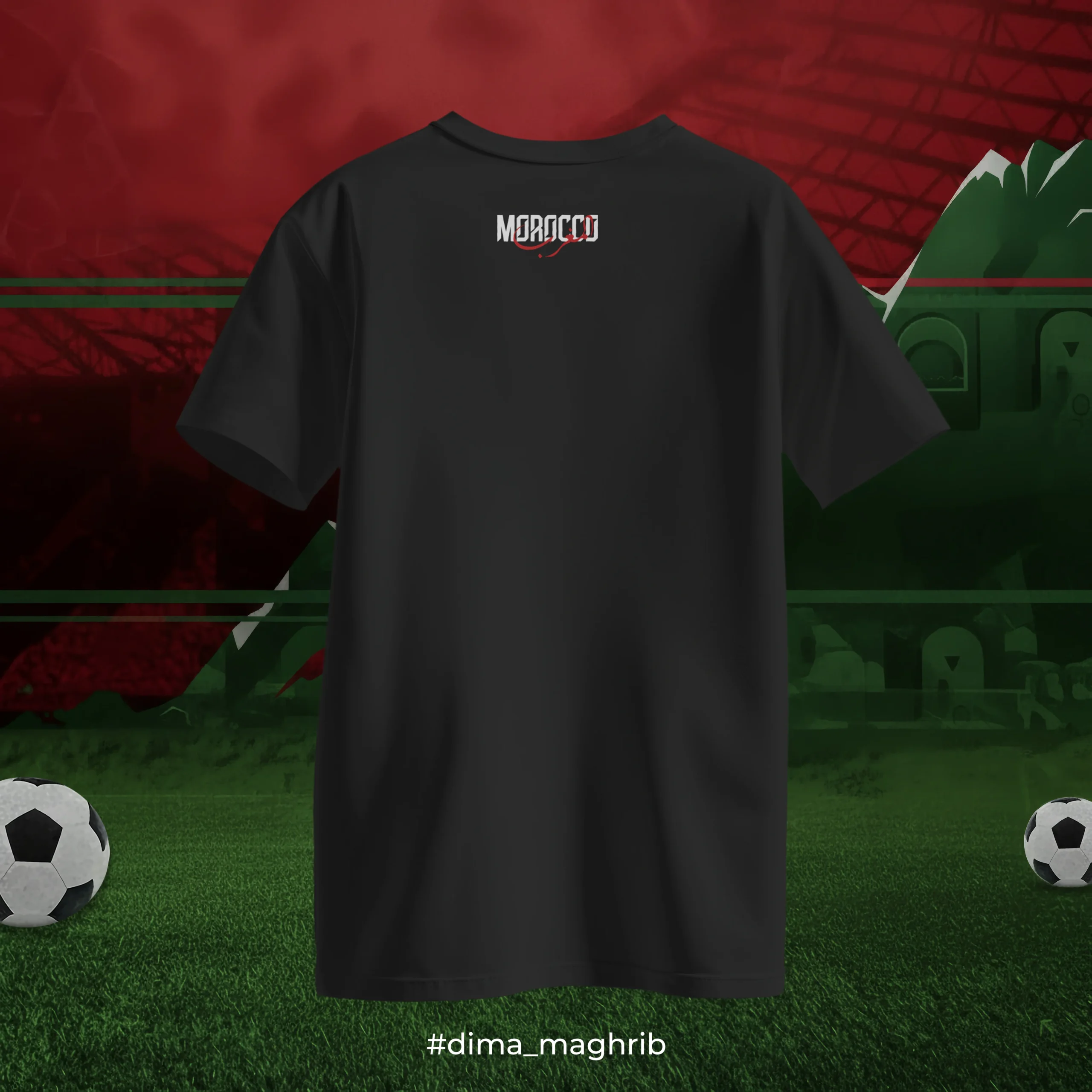 morocco tshirt black1 back elmall