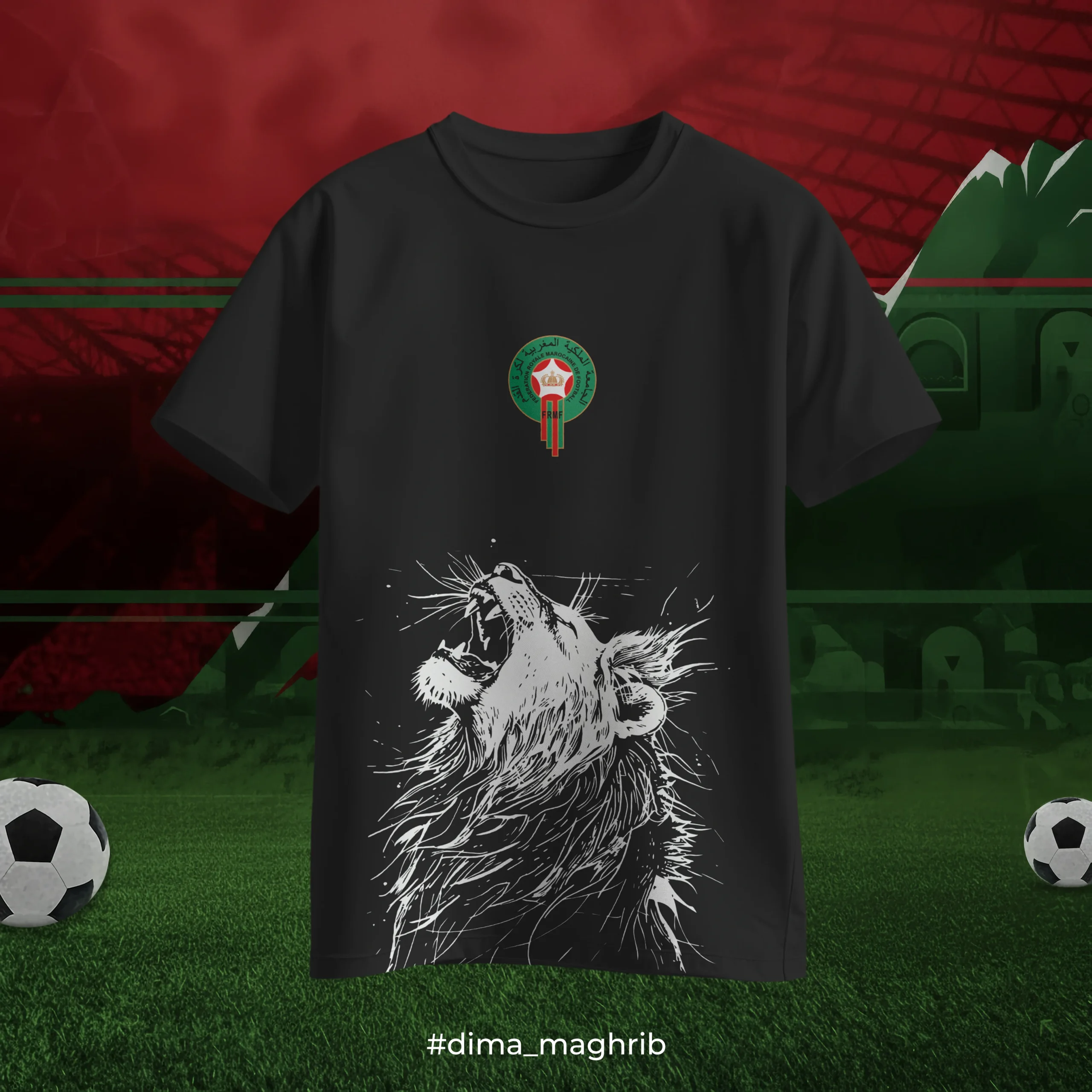 Lions de l'Atlas VL Noir T-shirt