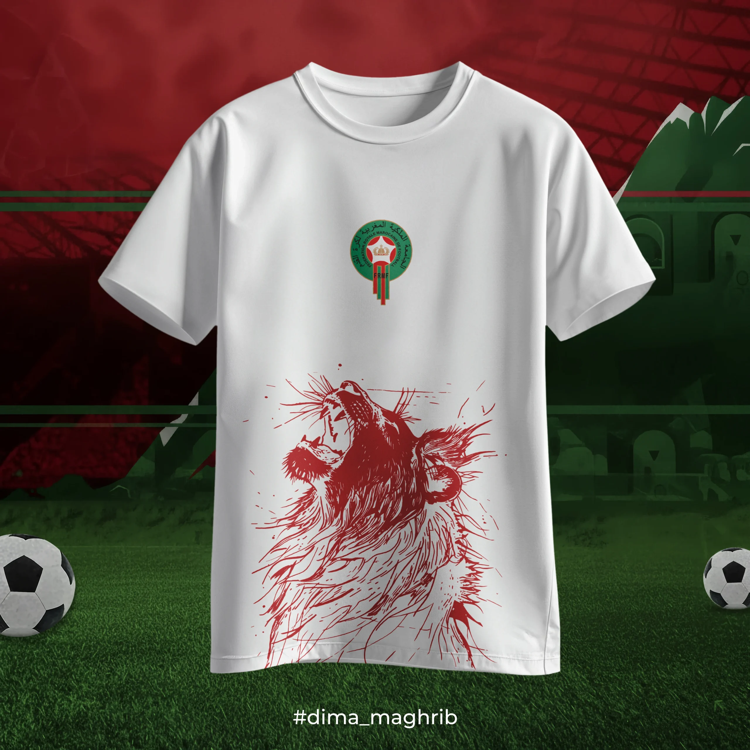 Lions de l'Atlas VL Blanc T-shirt